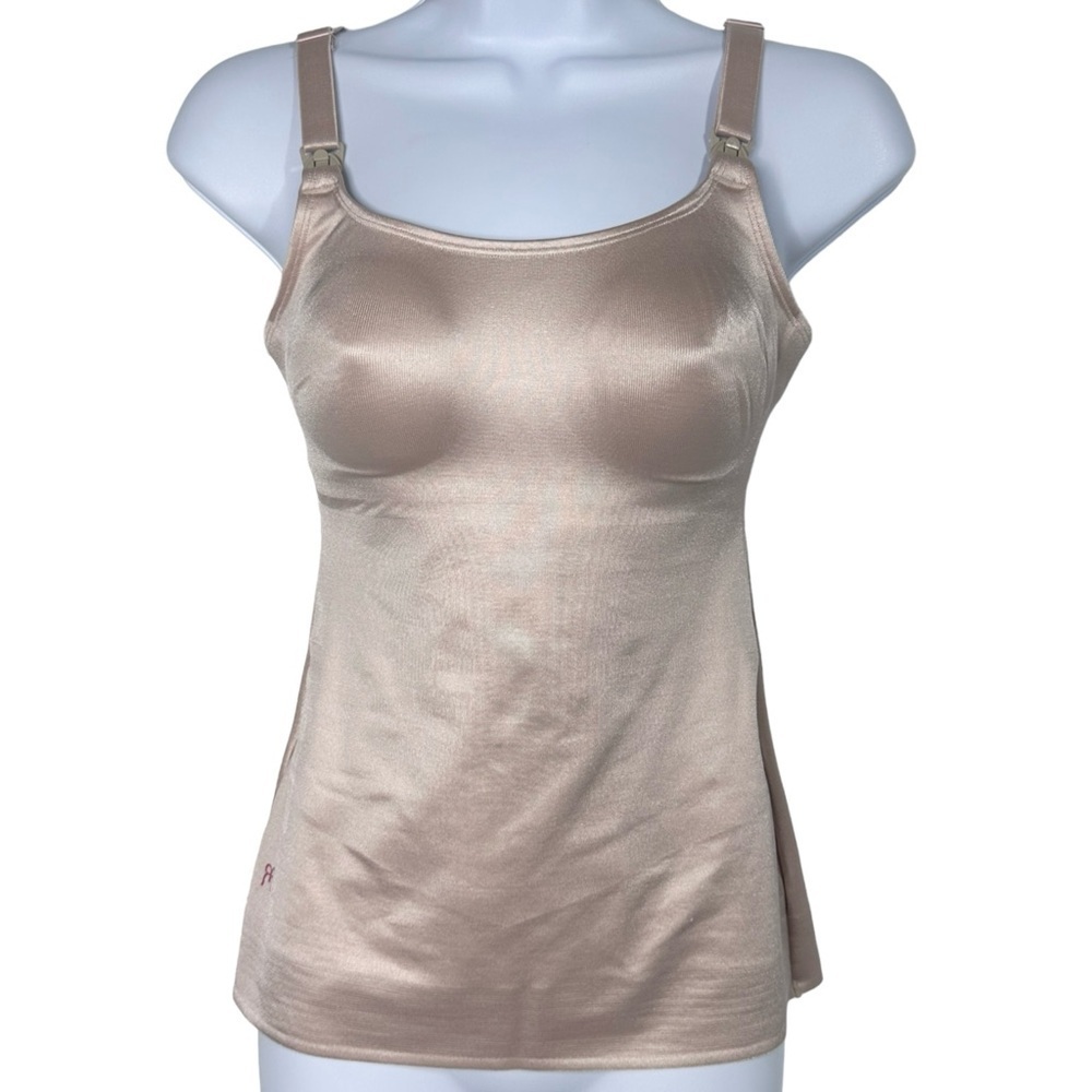 Ruby Ribbon Beige Maternity Nursing Shapewear Cami Top Sz 32 Slimming Smoothing